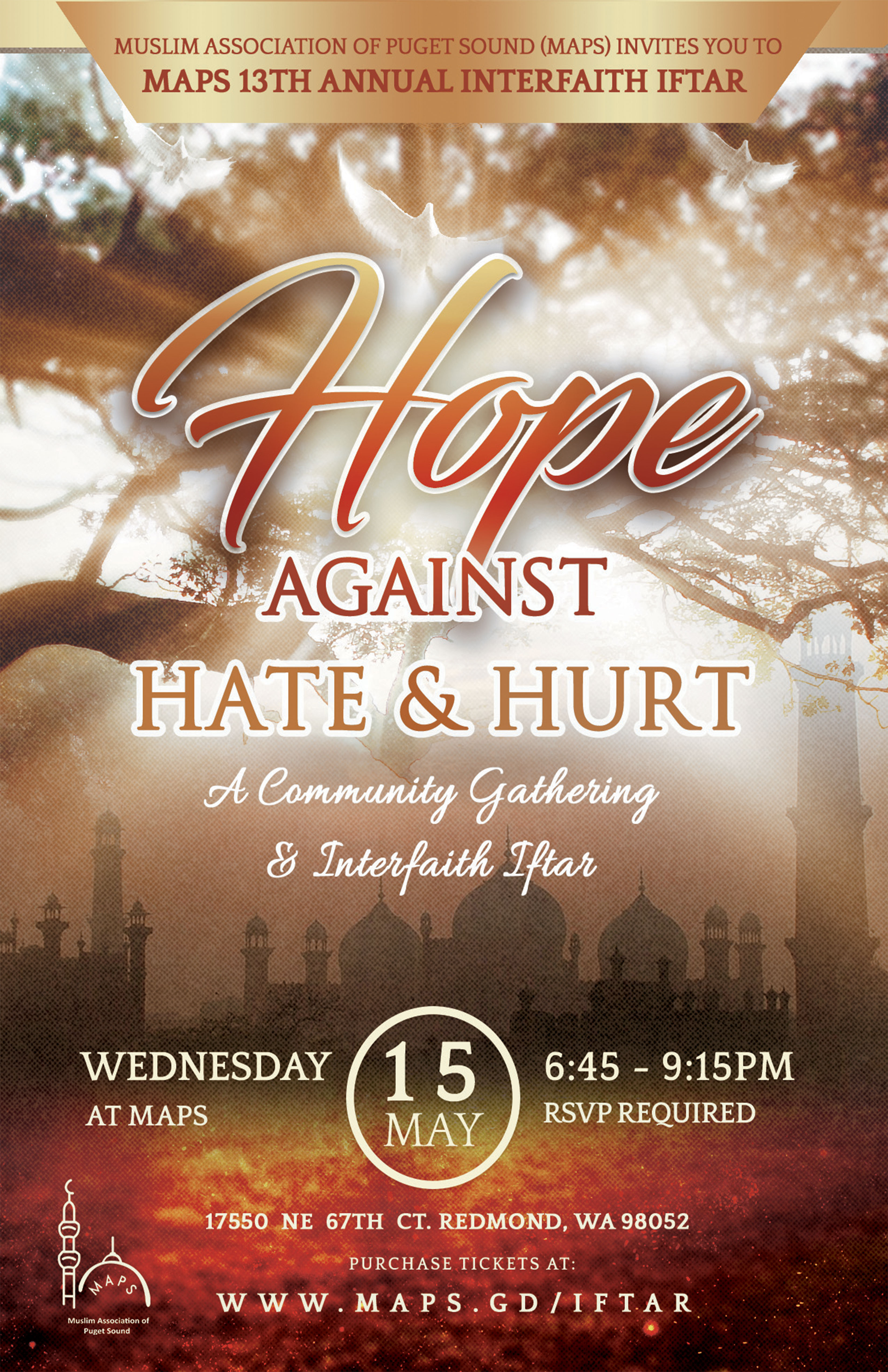 MAPS Annual Interfaith Iftar Muslim Association of Puget Sound (MAPS
